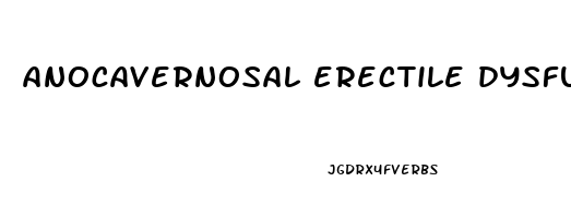 anocavernosal erectile dysfunction syndrome