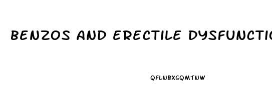 benzos and erectile dysfunction