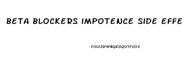 beta blockers impotence side effects