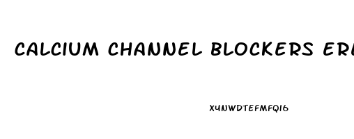 calcium channel blockers erectile dysfunction