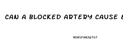 can a blocked artery cause erectile dysfunction