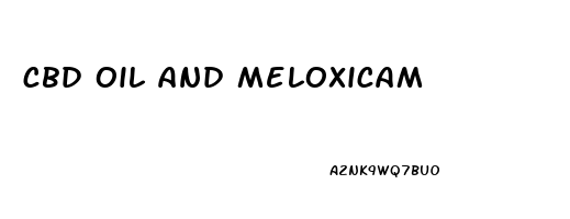 cbd oil and meloxicam