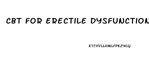 cbt for erectile dysfunction