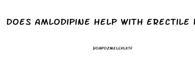 does amlodipine help with erectile dysfunction