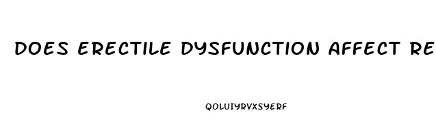 does erectile dysfunction affect relationships