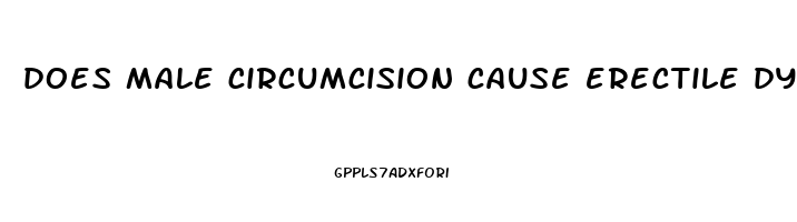 does male circumcision cause erectile dysfunction