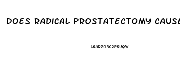 does radical prostatectomy cause impotence