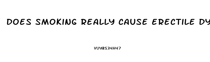 does smoking really cause erectile dysfunction