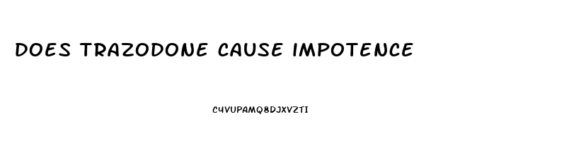 does trazodone cause impotence