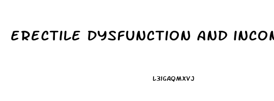 erectile dysfunction and incontinence