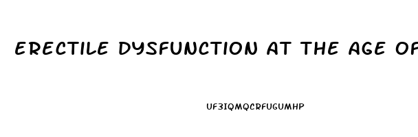 erectile dysfunction at the age of 25