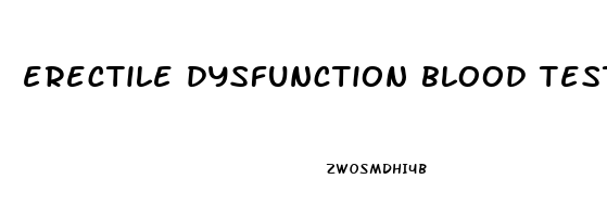 erectile dysfunction blood tests