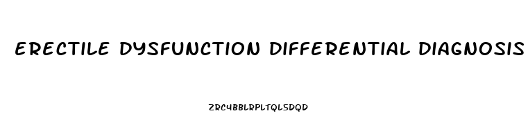 erectile dysfunction differential diagnosis