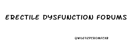 erectile dysfunction forums 2023