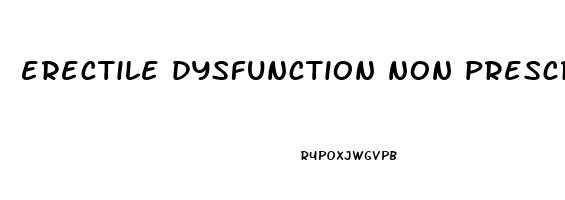 erectile dysfunction non prescription drugs