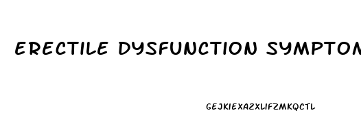 erectile dysfunction symptoms nhs