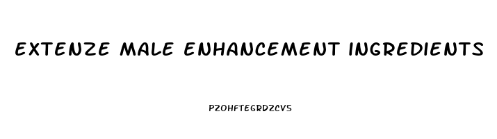 extenze male enhancement ingredients