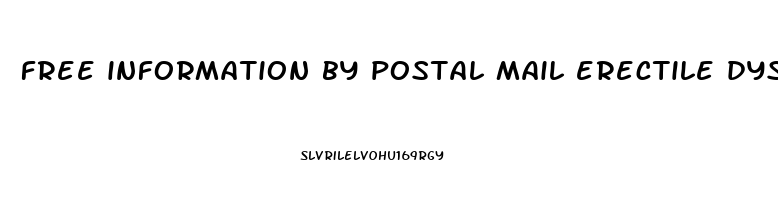 free information by postal mail erectile dysfunction