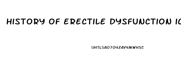 history of erectile dysfunction icd 10