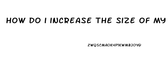 how do i increase the size of my penis