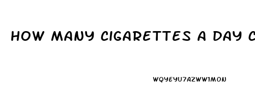 how many cigarettes a day can cause erectile dysfunction