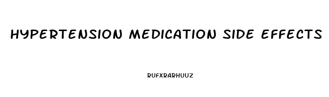 hypertension medication side effects erectile dysfunction