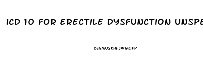 icd 10 for erectile dysfunction unspecified