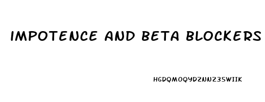 impotence and beta blockers