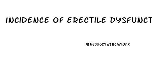 incidence of erectile dysfunction by age