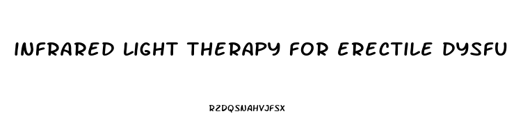 infrared light therapy for erectile dysfunction