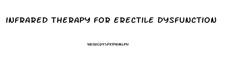 infrared therapy for erectile dysfunction