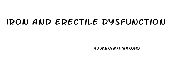 iron and erectile dysfunction