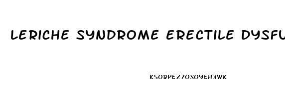 leriche syndrome erectile dysfunction