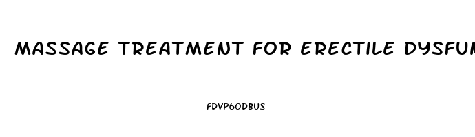 massage treatment for erectile dysfunction