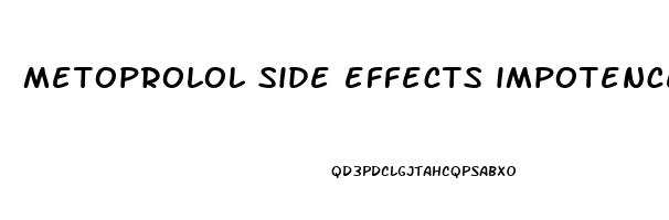 metoprolol side effects impotence