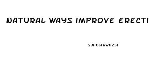 natural ways improve erectile dysfunction
