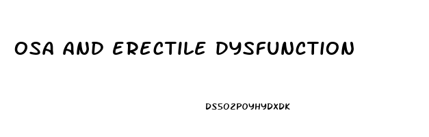 osa and erectile dysfunction
