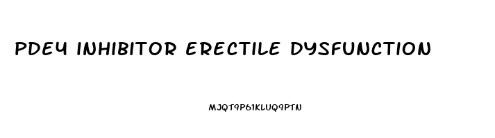 pde4 inhibitor erectile dysfunction