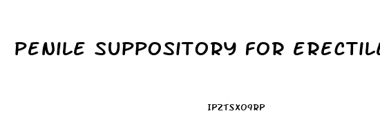 penile suppository for erectile dysfunction