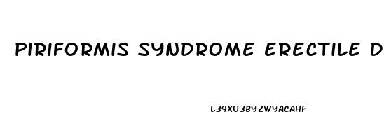 piriformis syndrome erectile dysfunction