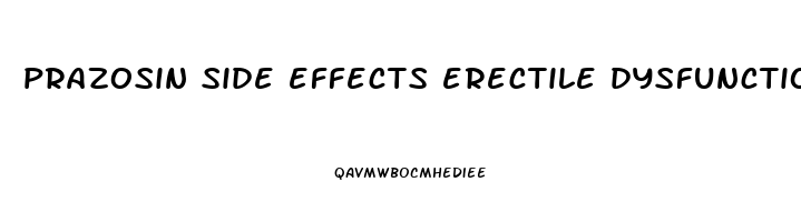 prazosin side effects erectile dysfunction