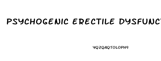 psychogenic erectile dysfunction treatment