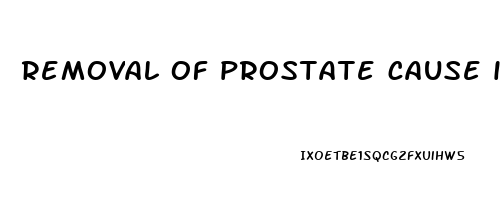 removal of prostate cause impotence