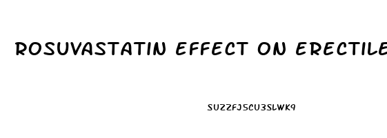 rosuvastatin effect on erectile dysfunction