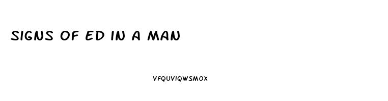 signs of ed in a man