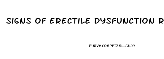 signs of erectile dysfunction recovery