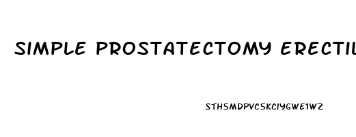 simple prostatectomy erectile dysfunction