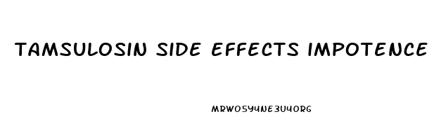 tamsulosin side effects impotence
