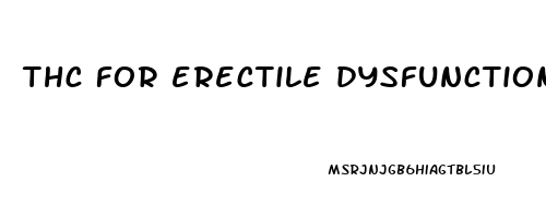 thc for erectile dysfunction reddit