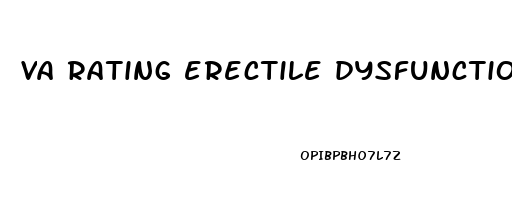 va rating erectile dysfunction
